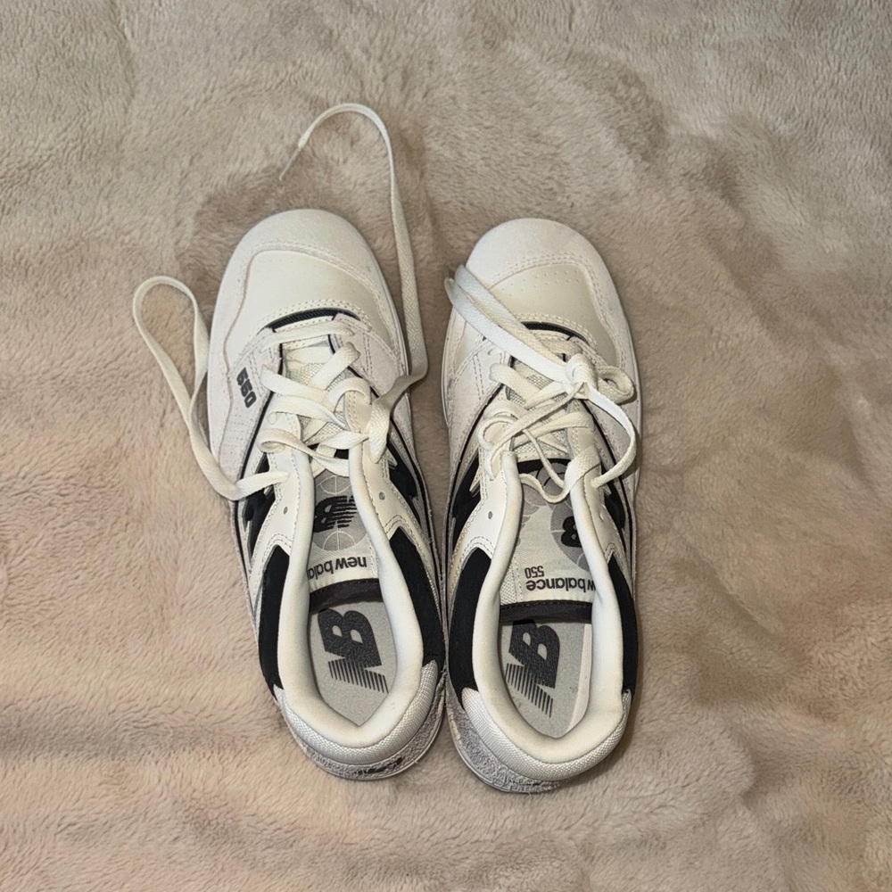 New Balance Classic White and Black Sneakers